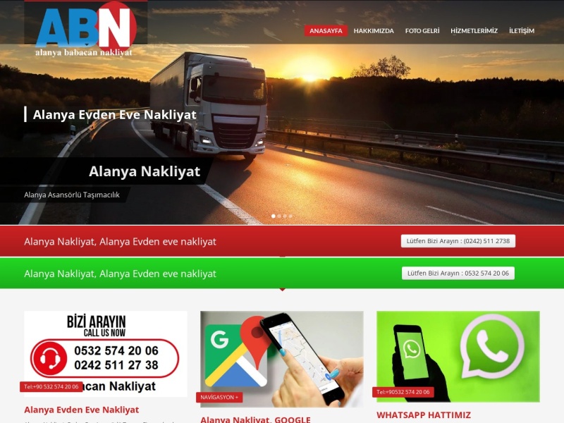Alanyababacannakliyat Web Tasarım