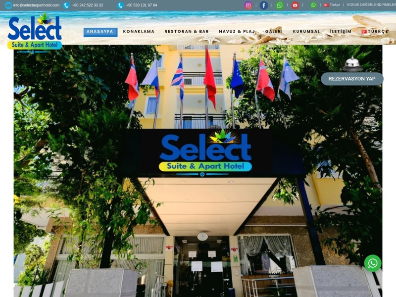 Selectaparthotel Web Tasarım
